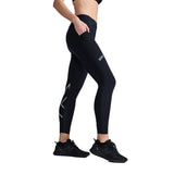 2XU Aero Mid-Rise Compression Tights Women's Black Reflective