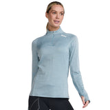 2XU Ignition 1/4 Zip Women's Chambray/ White Reflective