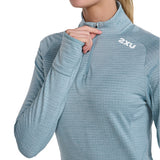 2XU Ignition 1/4 Zip Women's Chambray/ White Reflective