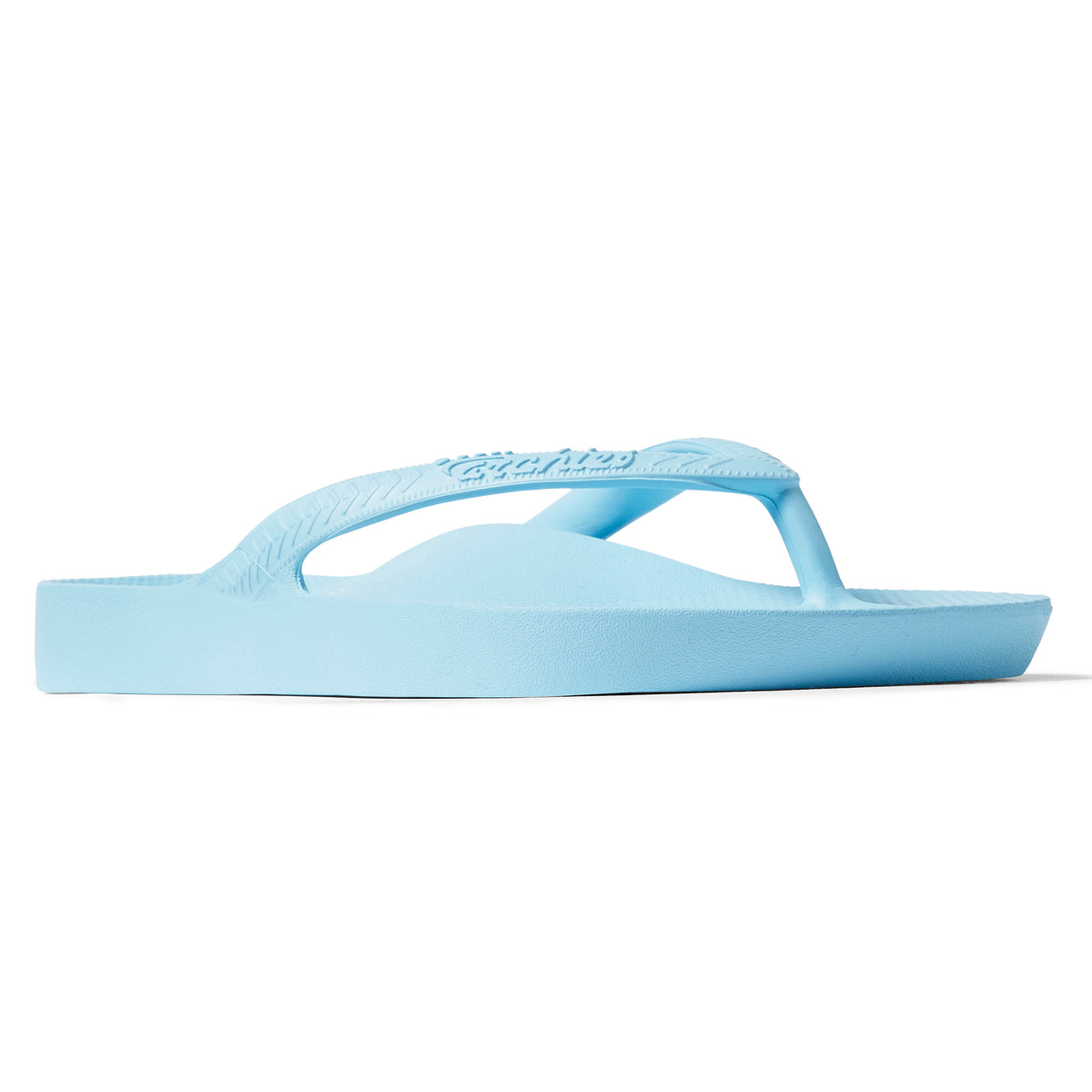 Sky blue flip flops online