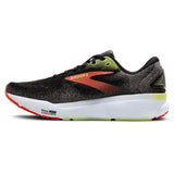 Brooks Ghost 16 Men's Wide Fit 2E Black/Mandarin Red/Green