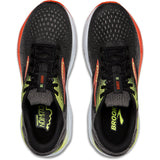 Brooks Ghost 16 Men's Wide Fit 2E Black/Mandarin Red/Green
