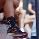 Brooks Ghost 16 Men's Wide Fit 2E Black/Mandarin Red/Green