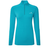 Ronhill Core Thermal 1/2 Zip Long Sleeve Women's Azure Bright White