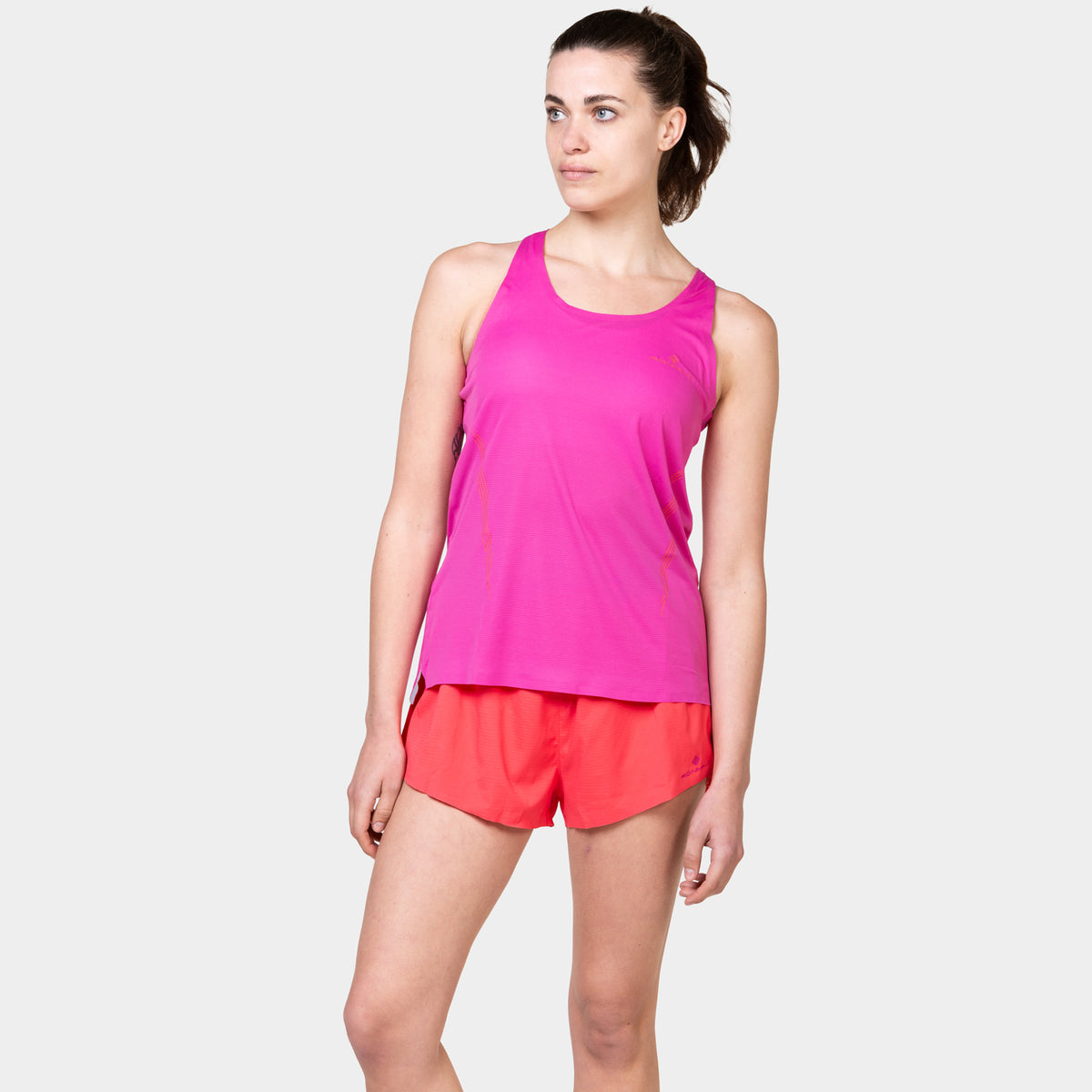 トップス MMA Racing sleeveless with Ranor Ronhill Tech Race Running Vest Women's Razzmatazz Sunset – Running