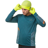 Ronhill Afterhours Beanie Flourescent Yellow Charcoal Reflect One Size