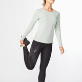 2XU Aero Long Sleeve Tee Women's Mineral/ Mineral Reflective