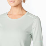 2XU Aero Long Sleeve Tee Women's Mineral/ Mineral Reflective