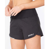 2XU Aero 4 Inch Short Women's Black Silver Reflective