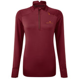 Ronhill Tech Prism 1/2 Zip Tee Women's Cabernet Dune
