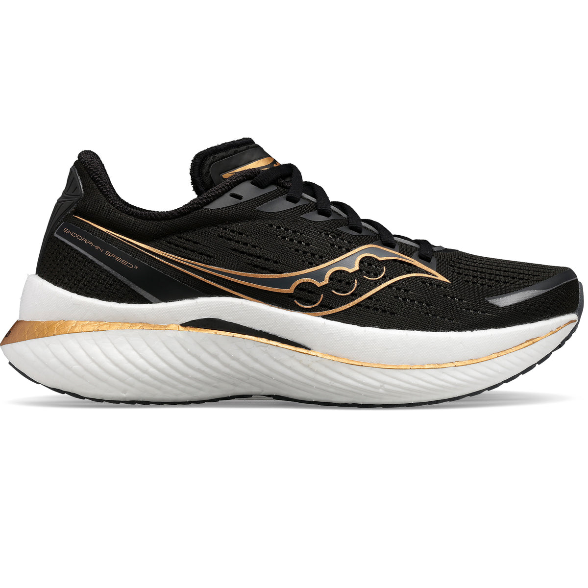 Saucony Endorphin Speed 3 Women’s Running Shoe Black Goldstruck