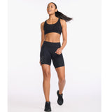 2XU Aero Mid Rise Compression 6 Inch Shorts Women's Black Silver Reflective