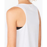 2XU Aero Singlet Women's White Silver Reflective