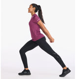 2XU Aero Tee Women's Mulberry Elderberry Reflective