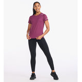 2XU Aero Tee Women's Mulberry Elderberry Reflective