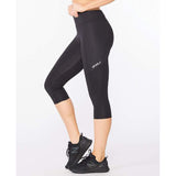 2XU Aero Vent Mid-Rise Compression 3/4 Tights Women's Black Silver Reflect