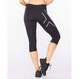 2XU Aero Vent Mid-Rise Compression 3/4 Tights Women's Black Silver Reflect