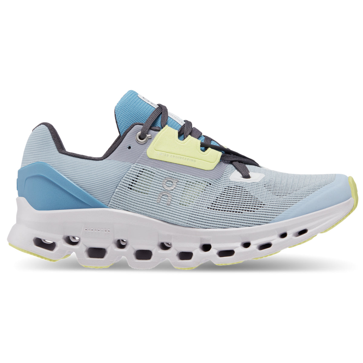 On CLOUDSTRATUS 3 - Neutral running shoes - metal wisteria/blue