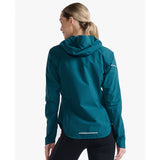 2XU Light Speed Waterproof Jacket Women's Deep Jade Silver Reflective