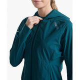 2XU Light Speed Waterproof Jacket Women's Deep Jade Silver Reflective