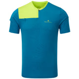 Ronhill Tech Ultra 1/2 Zip Tee Men's Prussian Blue Acid Lime