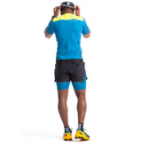 Ronhill Tech Ultra 1/2 Zip Tee Men's Prussian Blue Acid Lime