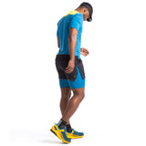 Ronhill Tech Ultra 1/2 Zip Tee Men's Prussian Blue Acid Lime