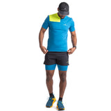 Ronhill Tech Ultra 1/2 Zip Tee Men's Prussian Blue Acid Lime