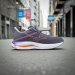 Mizuno Wave Inspire 21 Women's Blue Granite Striking Coral Iris Bloom