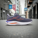 Mizuno Wave Inspire 21 Women's Blue Granite Striking Coral Iris Bloom
