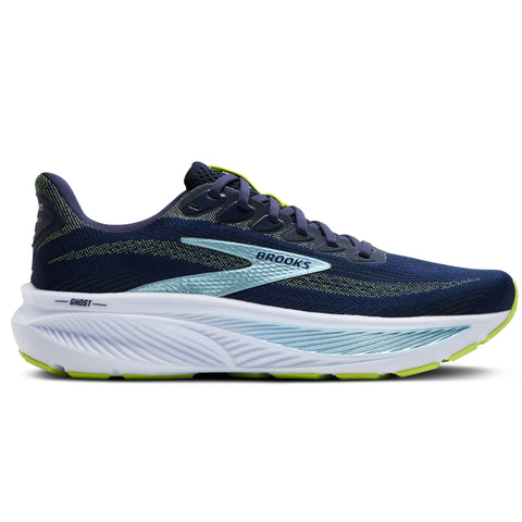 Brooks Ghost 17 Men's Peacoat/Lime/Blue Wide Fit