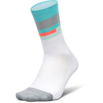 Feetures Elite Light Cushion Mini Crew Aquatic White