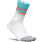 Feetures Elite Light Cushion Mini Crew Aquatic White