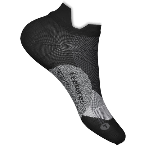 Feetures Elite Light Cushion No Show Tab Black
