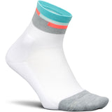 Feetures Elite Light Cushion Quarter Aquatic White