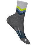 Feetures Merino 10 Max Cushion Mini Crew Switchback Gray