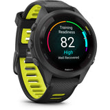 Garmin Forerunner 265S Black Bezel and Case with Black Amp Yellow Silicone Band