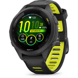 Garmin Forerunner 265S Black Bezel and Case with Black Amp Yellow Silicone Band