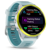 Garmin Forerunner 570 - 47mm Amp Yellow Aluminium with Translucent Whitestone/Turquoise Band