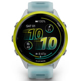 Garmin Forerunner 570 - 47mm Amp Yellow Aluminium with Translucent Whitestone/Turquoise Band