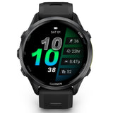 Garmin Forerunner 970 Carbon Grey DLC Titanium with Black Case and Black/Translucent Whitestone Band