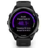 Garmin Forerunner 970 Carbon Grey DLC Titanium with Black Case and Black/Translucent Whitestone Band