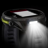 Garmin Forerunner 970 Carbon Grey DLC Titanium with Black Case and Black/Translucent Whitestone Band