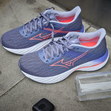 Mizuno Wave Inspire 21 Women's Blue Granite Striking Coral Iris Bloom