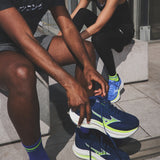 Mizuno Wave Inspire 22 Men's Estate Blue Lightning Yellow