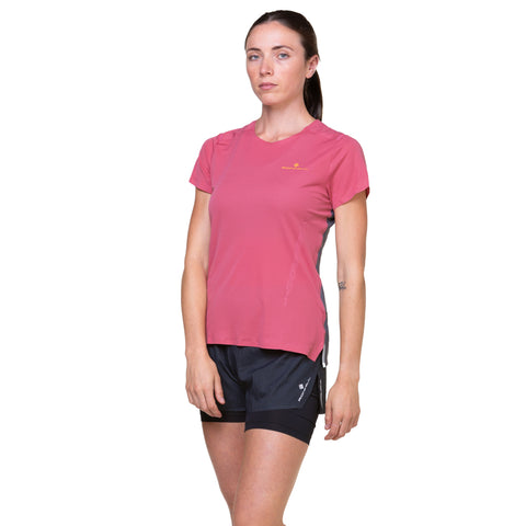 Ronhill Tech Race Short Sleeve Tee Women's Salsa Iron