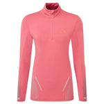 Ronhill Tech Reflect Women's Half Zip Tee Salsa Reflect