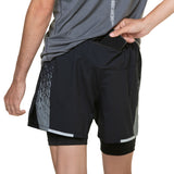 Ronhill Tech Reflect Men's 5 Inch Twin Shorts Black Reflect