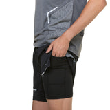 Ronhill Tech Reflect Men's 5 Inch Twin Shorts Black Reflect