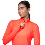 Ronhill Tech Reflect Women's Half Zip Tee Hot Coral Reflect
